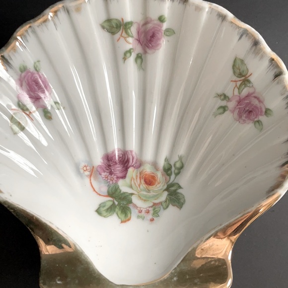 Vintage Berkshire China Occupied Japan Porcelain Shell Shaped Trinket Dish - Picture 2 of 6